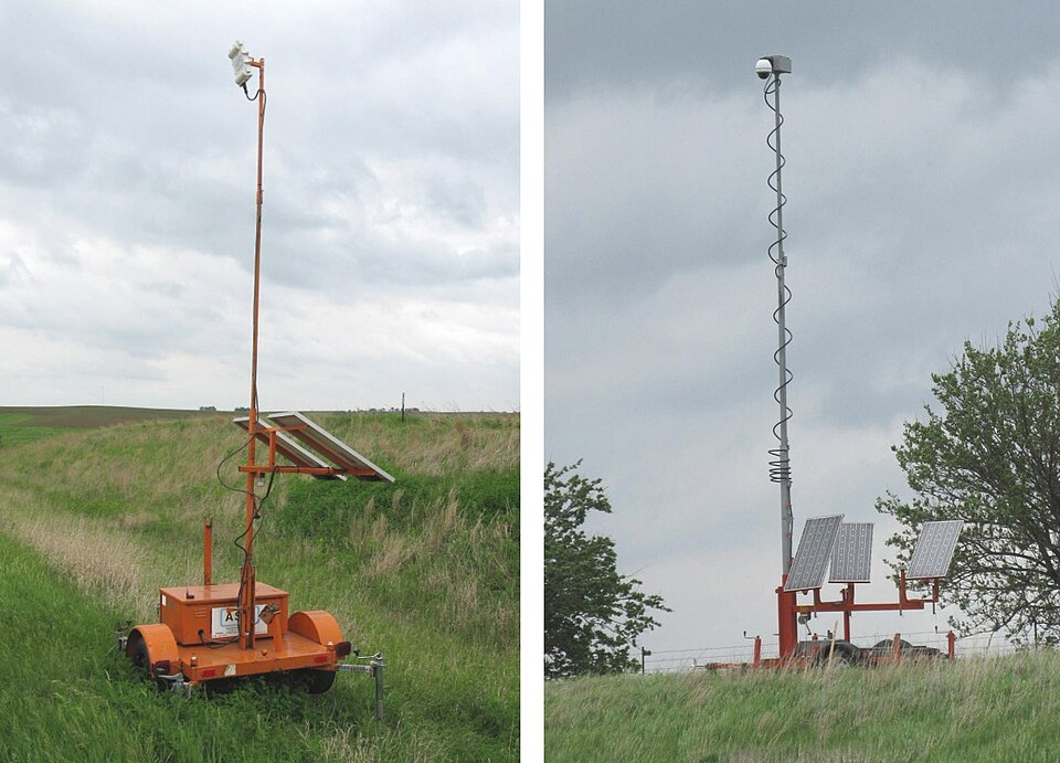 Portable speed sensor and traffic camera unit